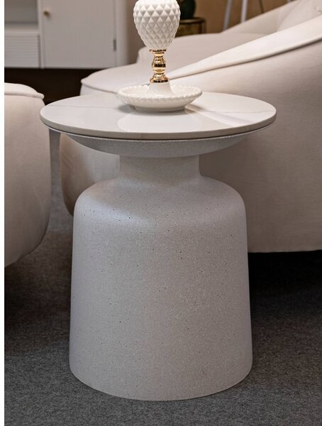 Tavolino rotondo con piano in ceramica ø 40 cm Fush - Mauro Ferretti