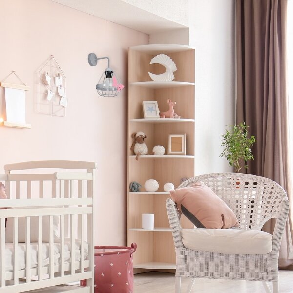 Applique per bambini KAGO 1xE27/60W/230V grigio