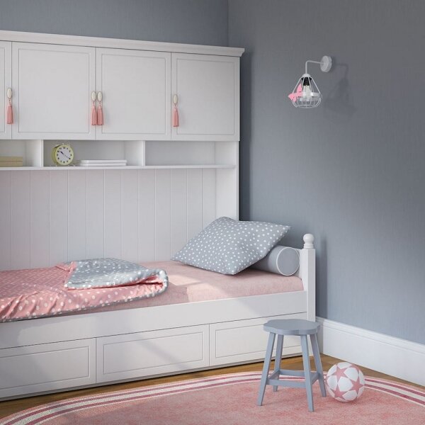 Applique per bambini KAGO 1xE27/60W/230V grigio
