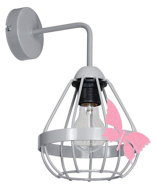 Applique per bambini KAGO 1xE27/60W/230V grigio
