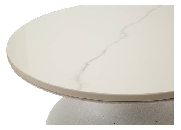 Tavolino rotondo con piano in ceramica ø 40 cm Fush - Mauro Ferretti