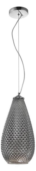 Lampadario a sospensione con filo PETRA 1xE27/60W/230V grigio