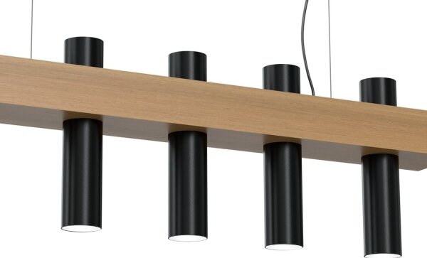 Lampadario a sospensione con filo WEST 5xGU10/25W/230V nero