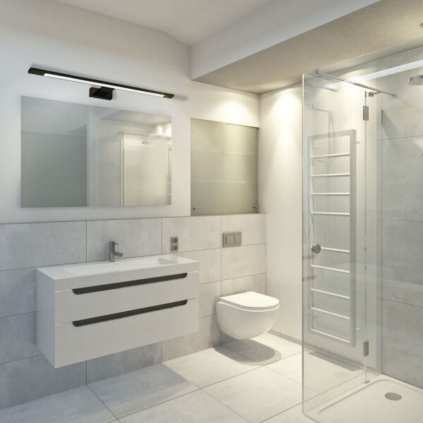 Illuminazione a LED per specchio da bagno SHINE LED/12W/230V 60 cm IP44 nero