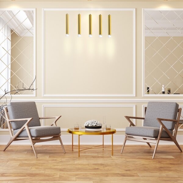 Lampadario LED su filo GOLDIE 5xLED/25W/230V dorato