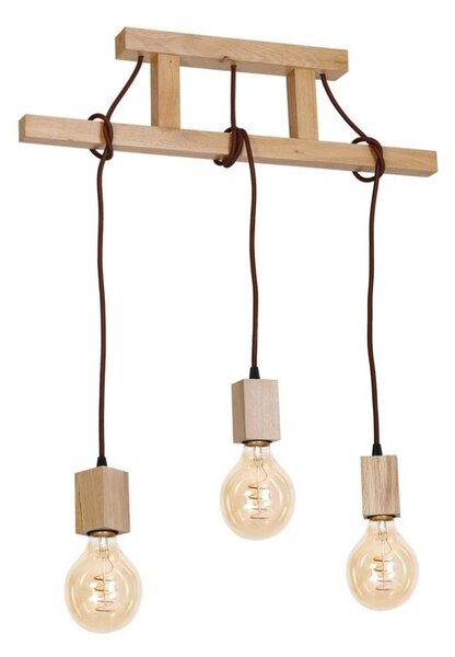 Lampadario a sospensione JACK 3xE27/40W/230V legno naturale