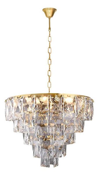 Lampadario di cristallo a sospensione con catena CHELSEA 6xE14/40W/230V