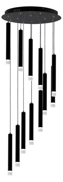 Lampadario LED a sospensione con filo CARBON 12xLED/12W/230V