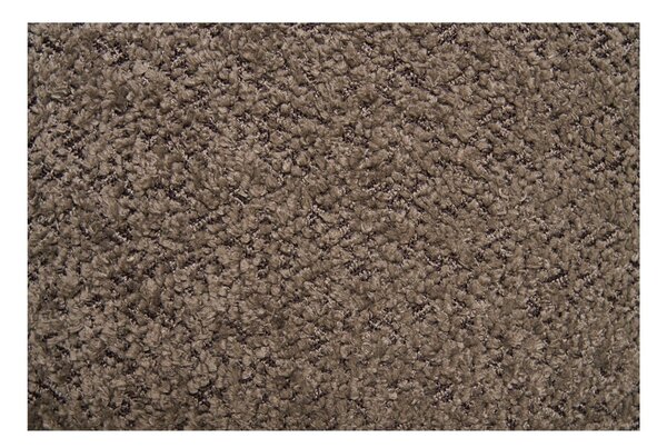 Pouf in tessuto bouclé marrone Medas - House Nordic