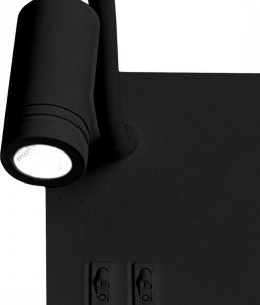 Applique a LED SHELF LED/4W+LED/5W+LED/2W/230V nero