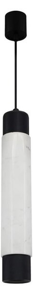 Lampadario a sospensione con filo MARBLE WHITE/BLACK 1xGU10/8W/230V