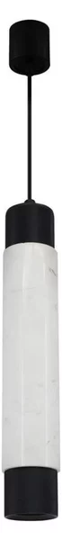 Lampadario a sospensione con filo MARBLE WHITE/BLACK 1xGU10/8W/230V