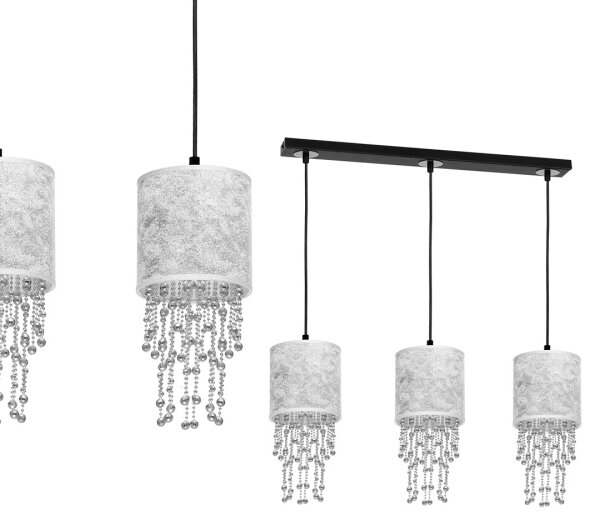 Lampadario a sospensione con filo ALMERIA 3xE27/60W/230V
