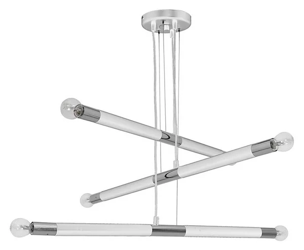 Lampadario su fune BASTONE WHITE 6xE14/40W/230V