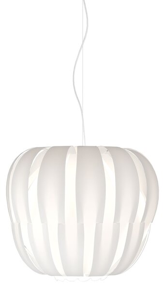 Sospensione Moderna Queen Polilux ® Bianco E Metallo Cromo 1 Luce E27