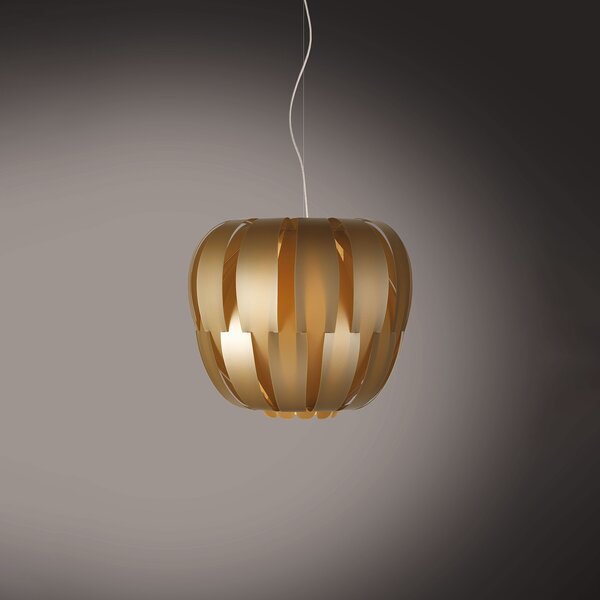 Sospensione Moderna Queen Polilux ® New Gold E Metallo Cromo 1 Luce E27