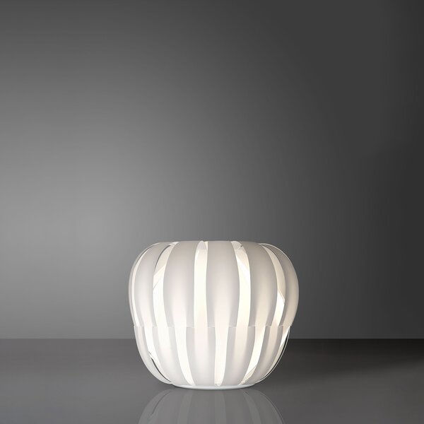 Lampada Da Scrivania-Ufficio Moderna Queen Polilux ® Bianco E Metallo 1 Luce E14