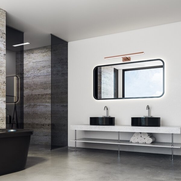 Illuminazione LED per specchio da bagno SHINE, 13,8 W/230 V, 60 cm, IP44, oro rosa