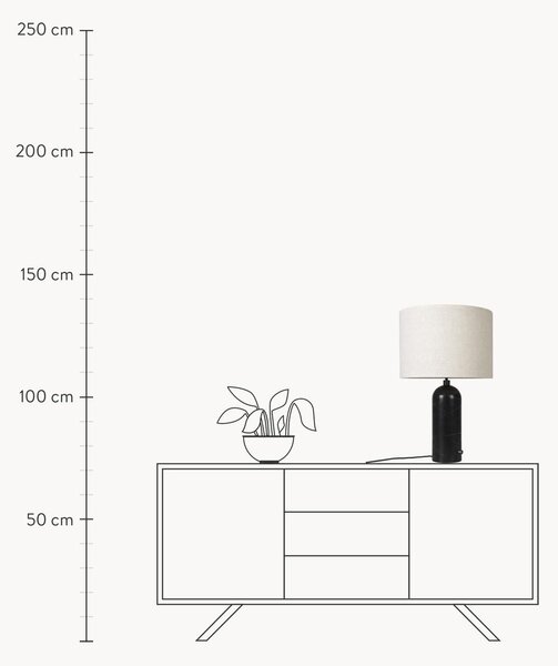 Lampada da tavolo grande con luce regolabile e base in marmo Gravity, varie misure