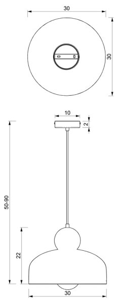 Lampadario su corda HARALD 1xE27/60W/230V blu