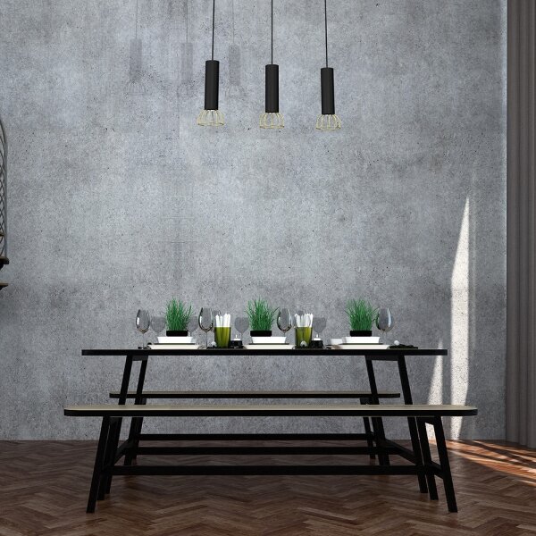 Lampadario su corda DANTE 3xGU10/25W/230V nero/oro
