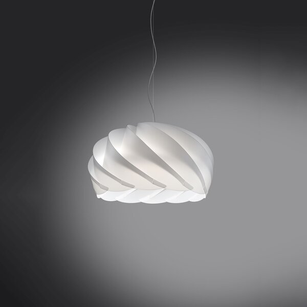 Sospensione Moderna Half Globe Polilux ® Bianco E Metallo Cromo 1 Luce E27