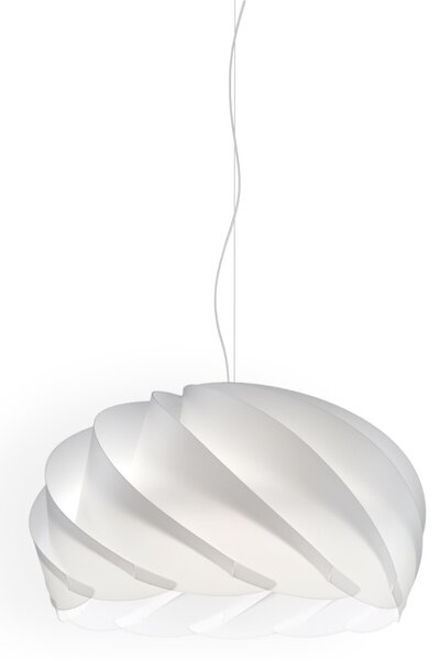 Sospensione Moderna Half Globe Polilux ® Bianco E Metallo Cromo 1 Luce E27