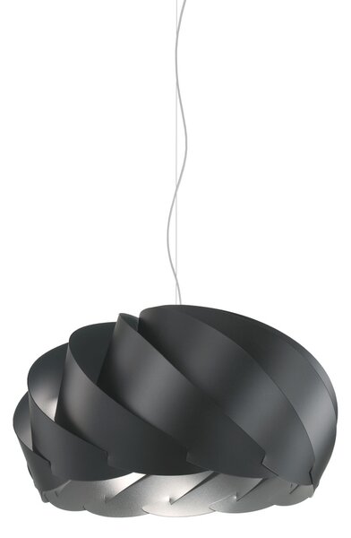 Sospensione Moderna Half Globe Polilux ® Nero E Metallo Cromo 1 Luce E27