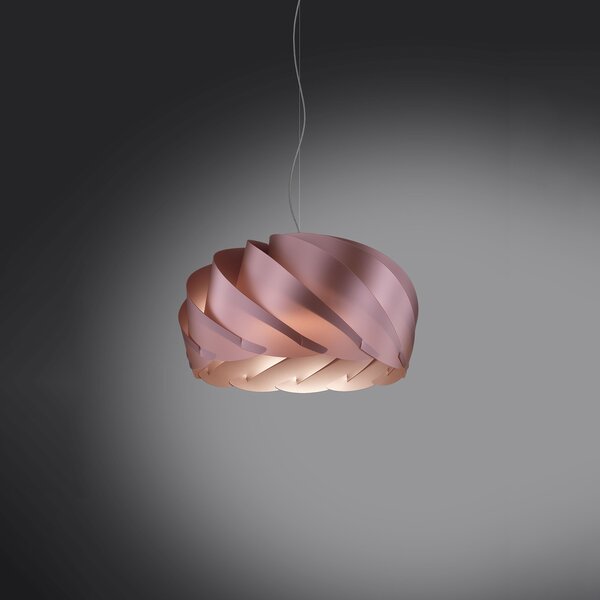 Sospensione Moderna Half Globe Polilux ® Pink Metal E Metallo Cromo 1 Luce E27