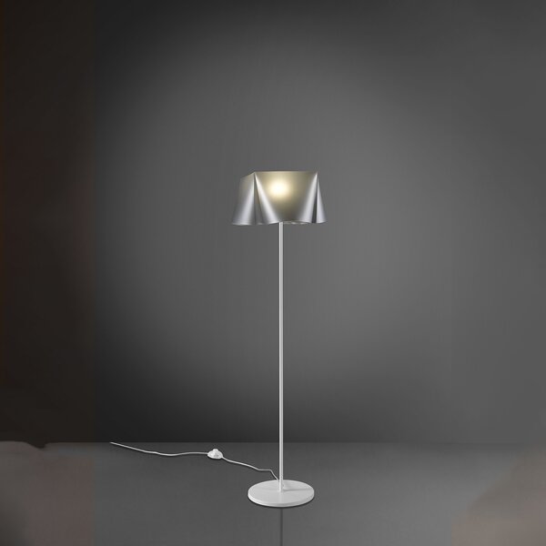 Piantana Moderna Wanda Polilux ® Argento E Metallo 1 Luce E27
