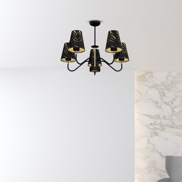 Lampadario su palo HERMES 5xE27/60W/230V