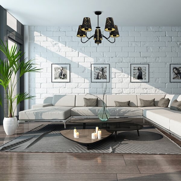 Lampadario su palo HERMES 5xE27/60W/230V