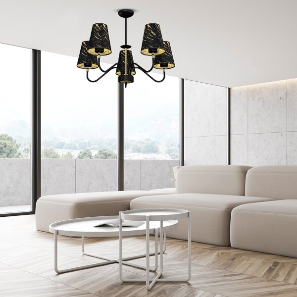Lampadario su palo HERMES 5xE27/60W/230V