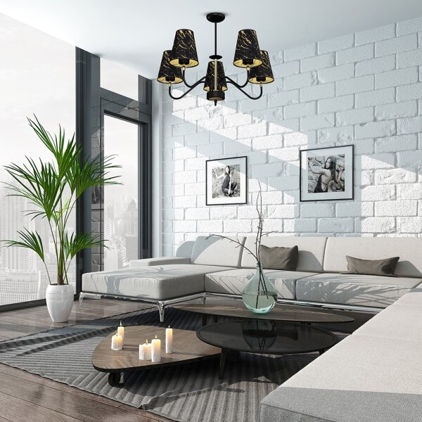 Lampadario su palo HERMES 5xE27/60W/230V