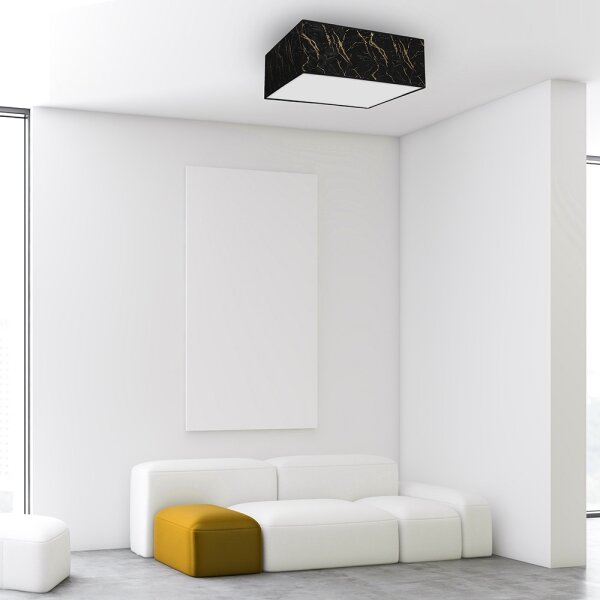 Plafoniera SENSO 3xE27/60W/230V nera