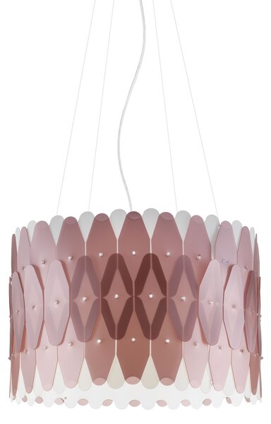 Sospensione Moderna Amanda Polilux ® Pink Metal E Metallo Cromo 1 Luce E27 D50Cm
