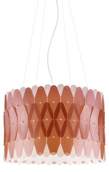 Sospensione Moderna Amanda Polilux ® Rame E Metallo Cromo 1 Luce E27 D50Cm