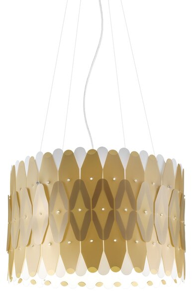 Sospensione Moderna Amanda Polilux ® New Gold E Metallo Cromo 1 Luce E27 D50Cm