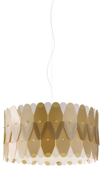 Sospensione Moderna Amanda Polilux ® New Gold E Metallo Cromo 1 Luce E27 D40Cm