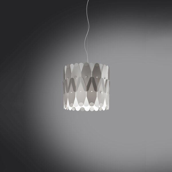 Sospensione Moderna Amanda Polilux ® Argento E Metallo Cromo 1 Luce E27