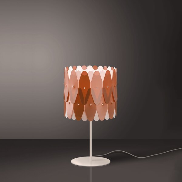 Lampada Da Scrivania-Ufficio Moderna Amanda Polilux ® Rame E Metallo 1 Luce E27