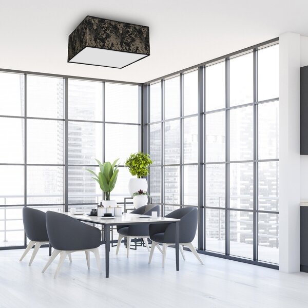 Plafoniera SATINO 2xE27/60W/230V nera/oro