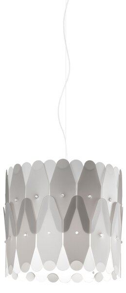 Sospensione Moderna Amanda Polilux ® Argento E Metallo Cromo 1 Luce E27