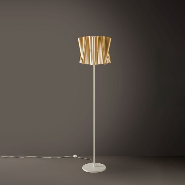 Piantana Moderna Folio Polilux ® New Gold E Metallo 1 Luce E27