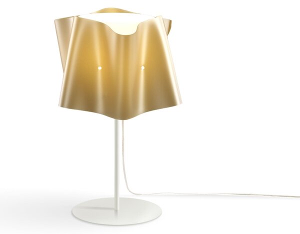 Lampada Da Scrivania Moderna Folio Polilux ® New Gold E Metallo 1 Luce E27