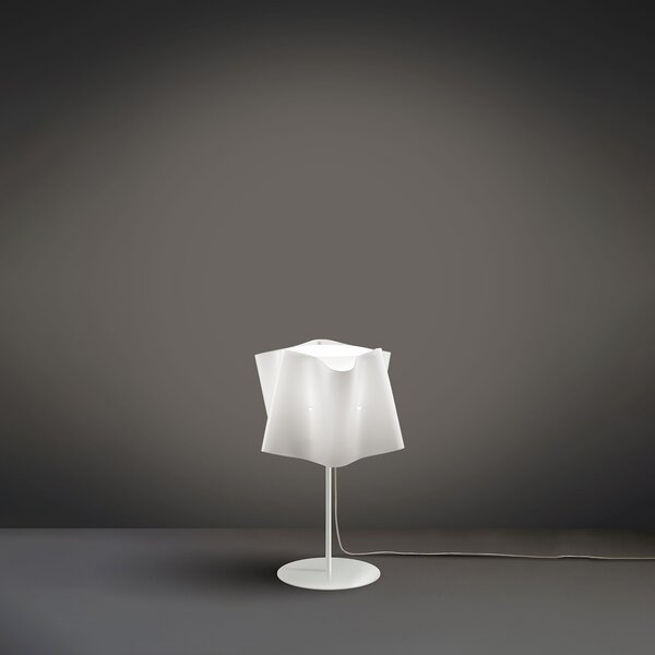 Lampada Da Scrivania-Ufficio Moderna Folio Polilux ® Bianco E Metallo 1 Luce E27