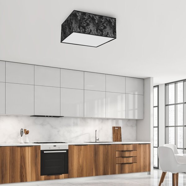 Plafoniera SATINO 2xE27/60W/230V nera/grigia