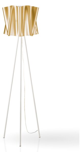 Piantana Moderna 3 Piedi Folio Polilux ® New Gold E Metallo 1 Luce E27