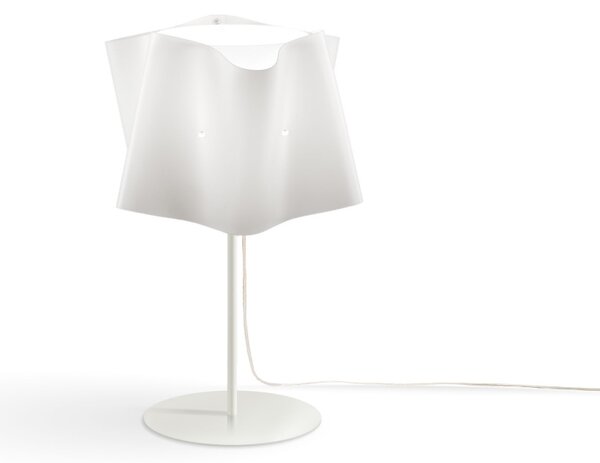 Lampada Da Scrivania-Ufficio Moderna Folio Polilux ® Bianco E Metallo 1 Luce E27
