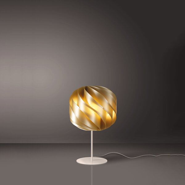 Lampada Da Scrivania Moderna Globe Polilux ® New Gold E Metallo 1 Luce E27